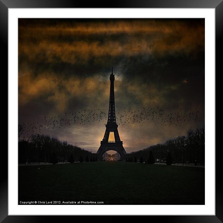 Storm Watch Paris Framed Mounted Print by Chris Lord