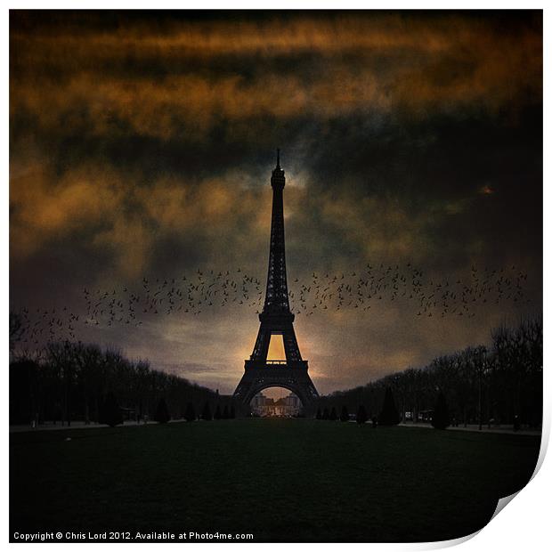 Storm Watch Paris Print by Chris Lord