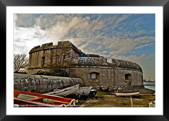 Portland Castle in HDR Framed Mounted Print by Kelvin Futcher 2D Photography