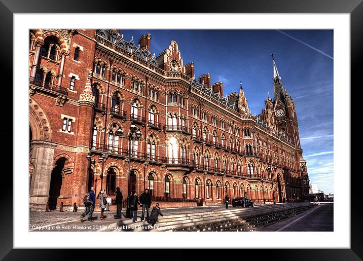 London St Pancras Framed Mounted Print by Rob Hawkins