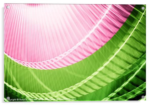 Pink and Green Abstract Wall Art Acrylic by Natalie Kinnear