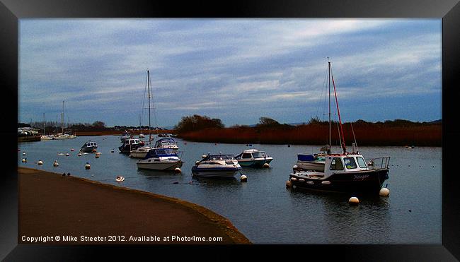 Boats on the river. Framed Print by Mike Streeter