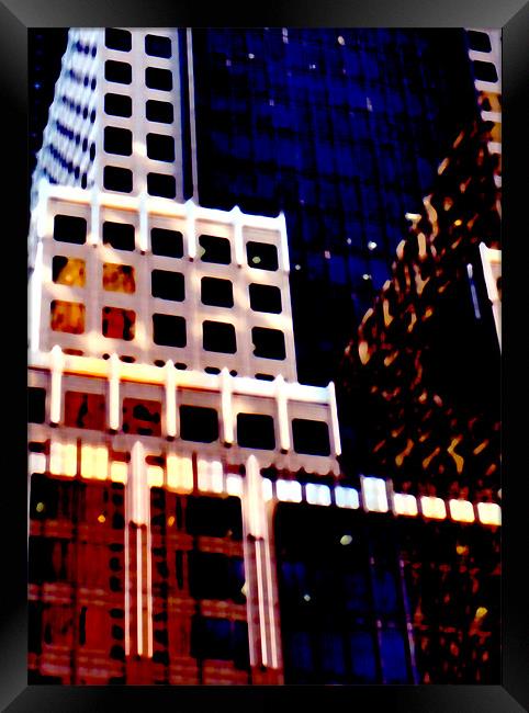 New York Buildings Framed Print by Elizabeth Wilson-Stephen