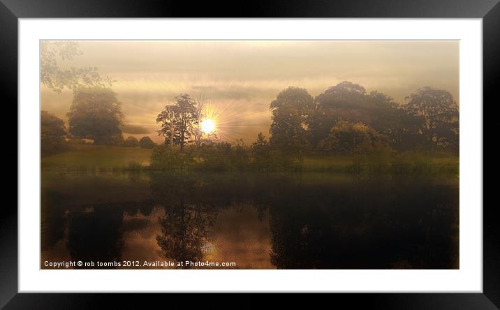 MORNING MIST Framed Mounted Print by Rob Toombs