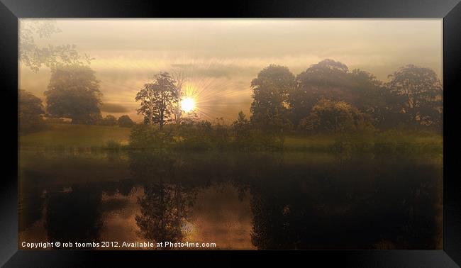 MORNING MIST Framed Print by Rob Toombs