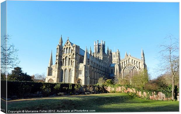 Ely Cathedral Canvas Print by Marianne Fuller