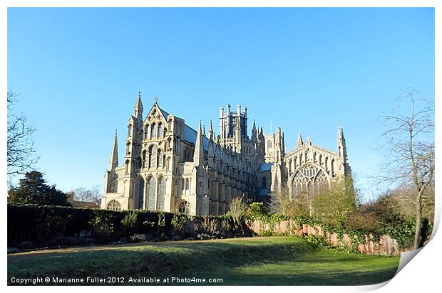 Ely Cathedral Print by Marianne Fuller