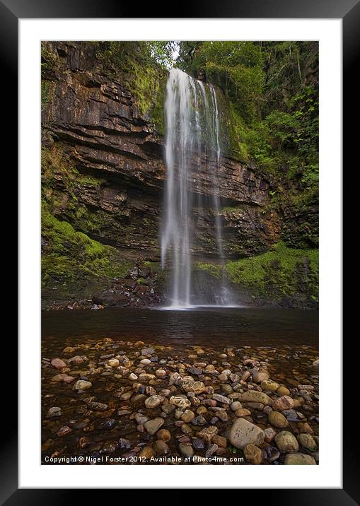 Hendryd Falls Framed Mounted Print by Creative Photography Wales