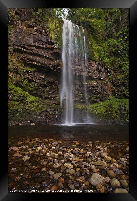 Hendryd Falls Framed Print by Creative Photography Wales