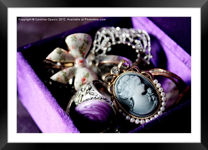 Ring box Framed Mounted Print by Caroline Opacic