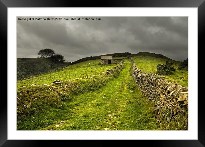 Old Stone Walls. Framed Mounted Print by Matthew Bates