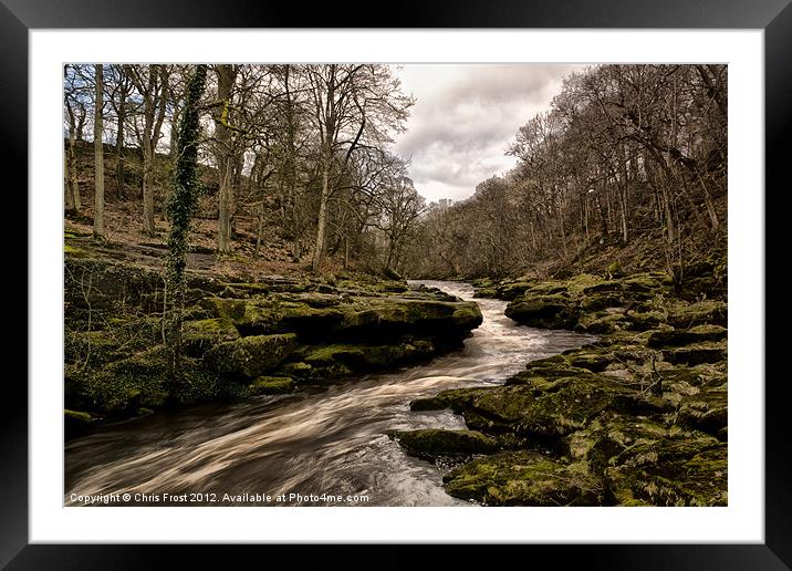 The Strid Squeeze Framed Mounted Print by Chris Frost