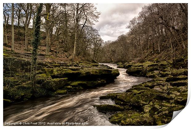 The Strid Squeeze Print by Chris Frost