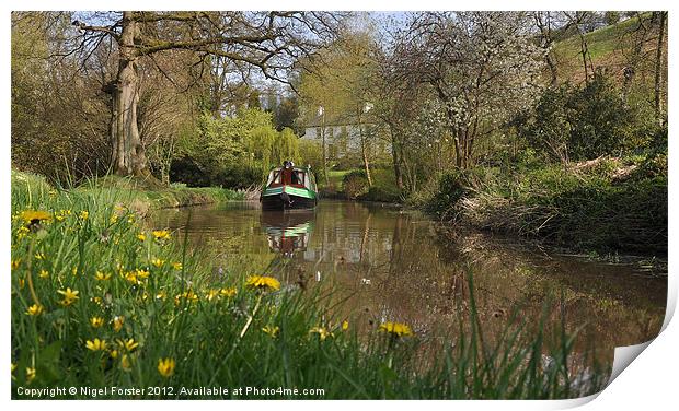 Narrowboat on the Brecon Canal Print by Creative Photography Wales