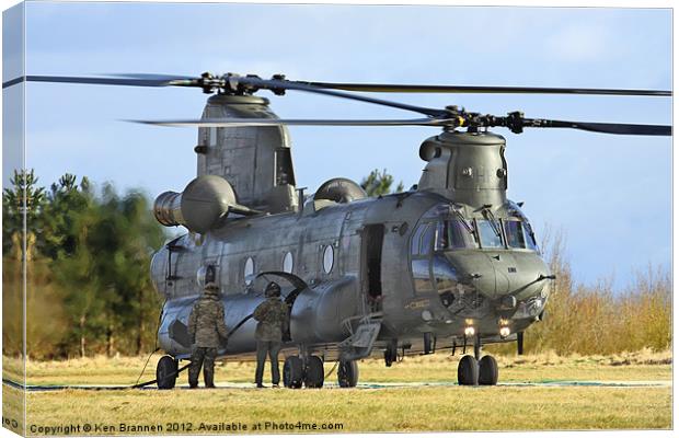 RAF Chinook refuelling Canvas Print by Oxon Images