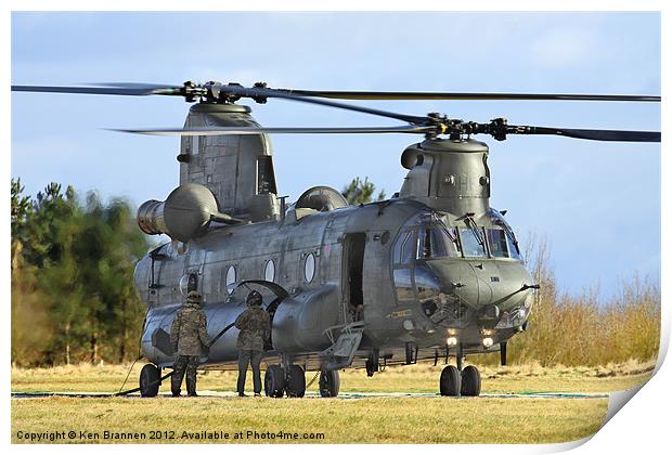 RAF Chinook refuelling Print by Oxon Images
