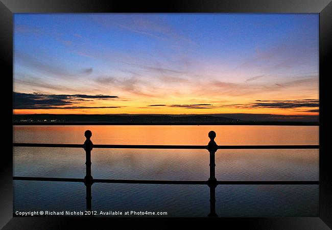 Sunset on The Wirral Framed Print by Richard Nichols