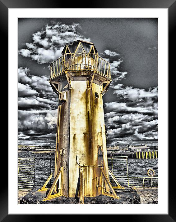 Ardrossan Lighthouse Framed Mounted Print by Fiona Messenger