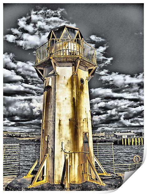 Ardrossan Lighthouse Print by Fiona Messenger
