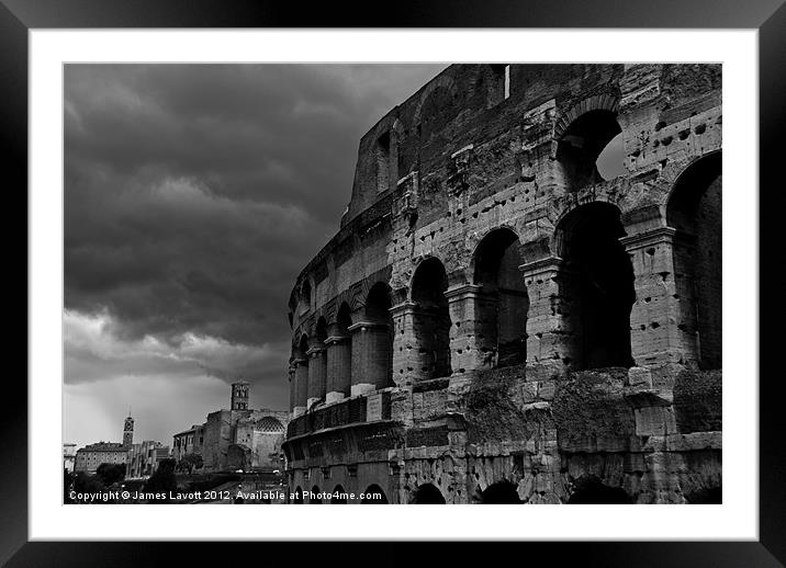 Coliseum Walls Rome Framed Mounted Print by James Lavott
