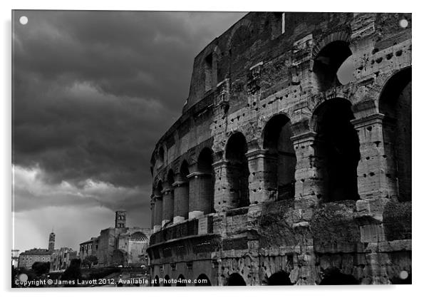 Coliseum Walls Rome Acrylic by James Lavott
