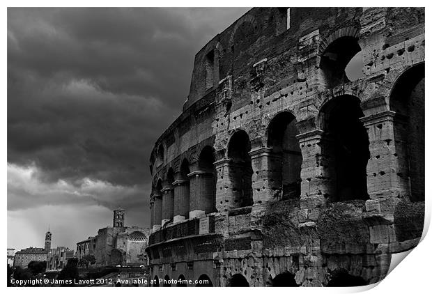 Coliseum Walls Rome Print by James Lavott