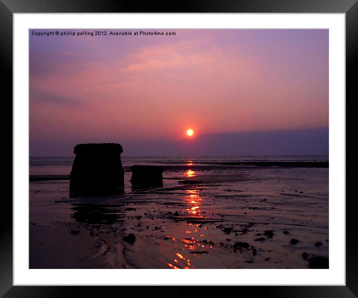 Groyn Sunrise Framed Mounted Print by camera man