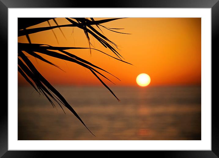 Sunset in Cyprus Framed Mounted Print by Karen McGrath
