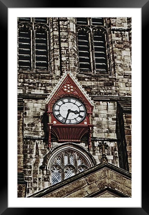 Cathedral Clock Framed Mounted Print by John Ellis