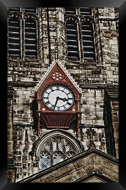Cathedral Clock Framed Print by John Ellis