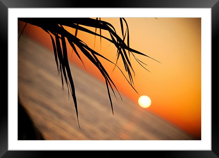 Sunset in Paphos Cyprus Framed Mounted Print by Karen McGrath