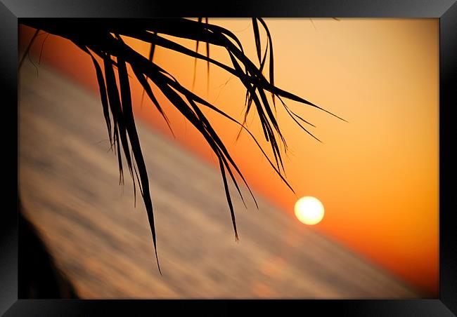 Sunset in Paphos Cyprus Framed Print by Karen McGrath