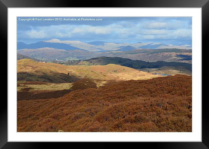 Lake District from Yew Bank Framed Mounted Print by Paul Leviston
