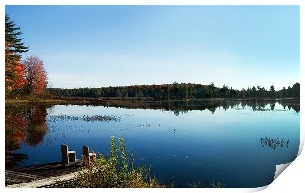 Morning Lake Print by Mary Lane