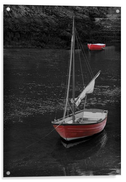 THE RED BOATS Acrylic by Anthony R Dudley (LRPS)
