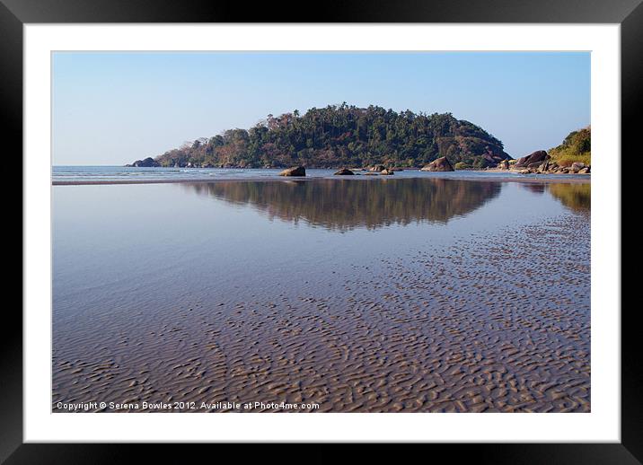Across the Water to Monkey Island, Palolem Framed Mounted Print by Serena Bowles