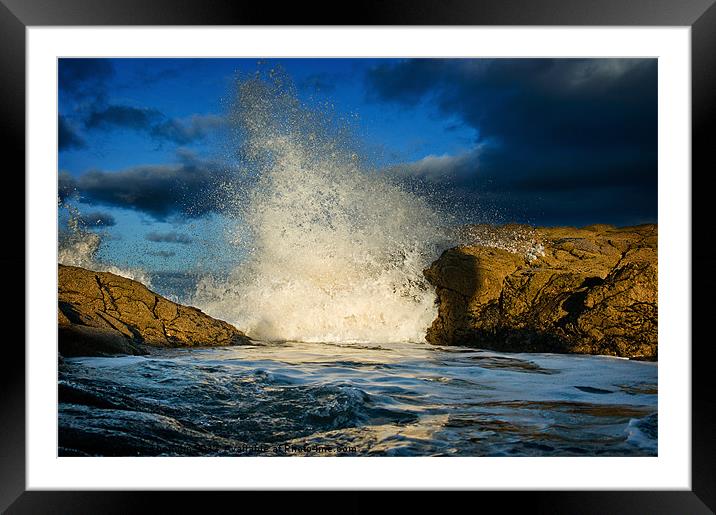 Gullane Wave Breakers Framed Mounted Print by Keith Thorburn EFIAP/b