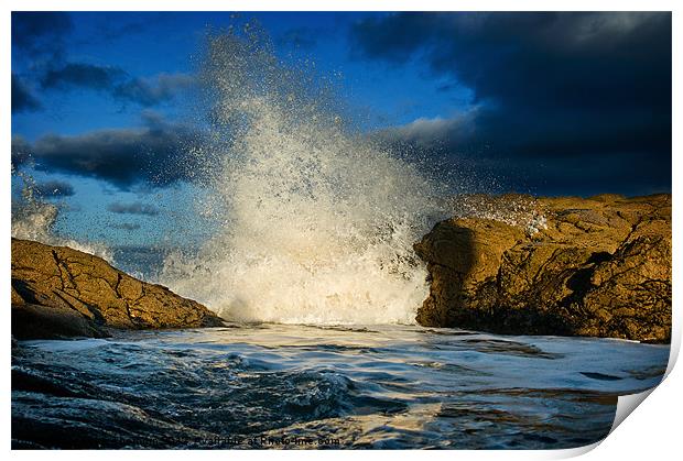Gullane Wave Breakers Print by Keith Thorburn EFIAP/b