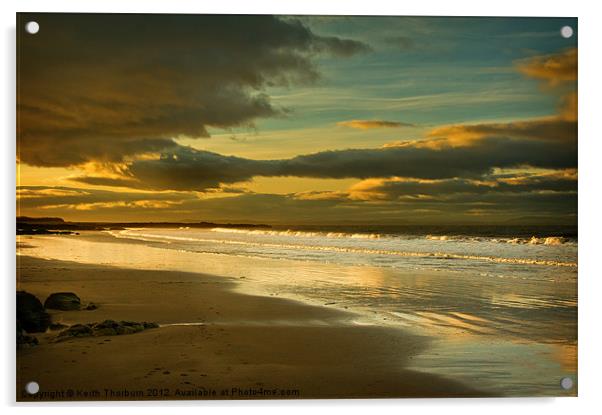 Evening Sun on Gullane Beach Acrylic by Keith Thorburn EFIAP/b