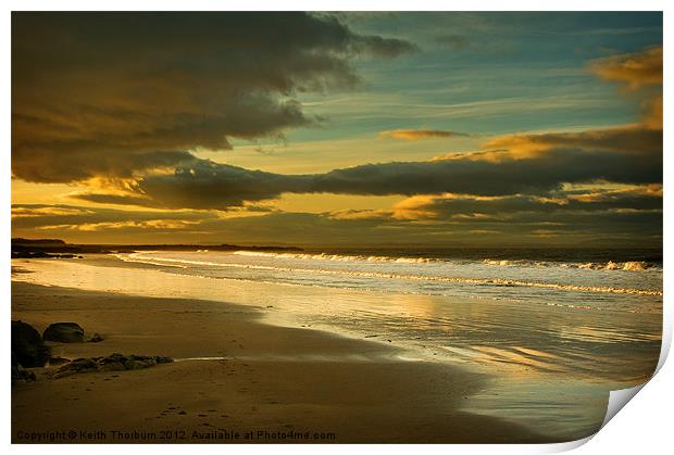 Evening Sun on Gullane Beach Print by Keith Thorburn EFIAP/b
