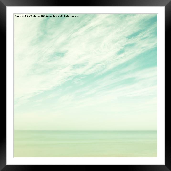 Whitewash Seascape Framed Mounted Print by JG Mango