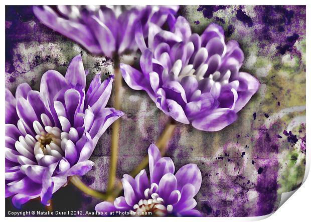 Textured Lilac Print by Natalie Durell