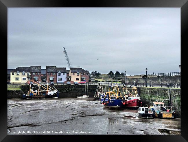 Maryport Harbour Framed Print by Lilian Marshall