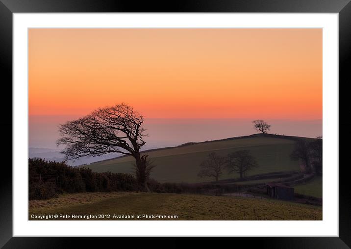 Raddon Sunset Framed Mounted Print by Pete Hemington