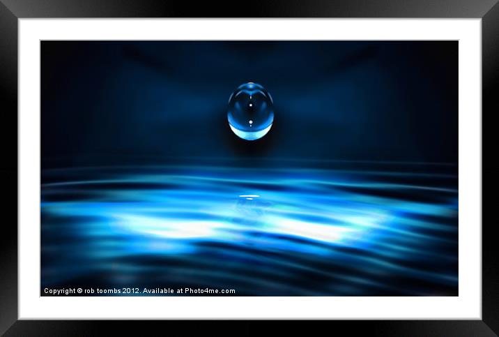 A LITTLE DROP OF BLUE Framed Mounted Print by Rob Toombs