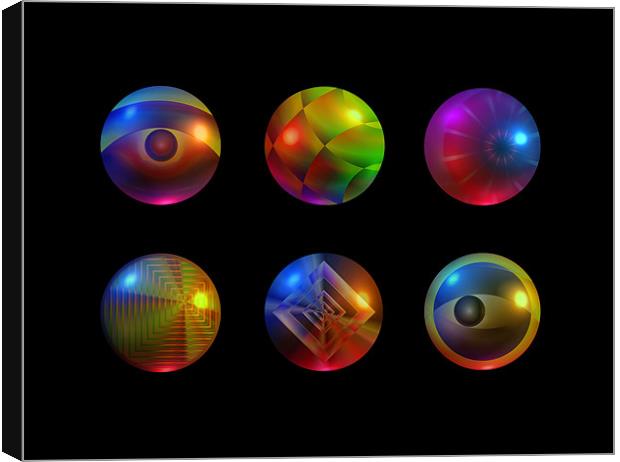 Abstract Textured Spheres Canvas Print by Lidiya Drabchuk