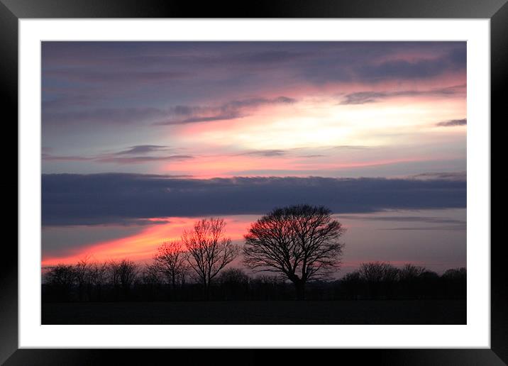 Suffolk Sky Framed Mounted Print by mark philpott