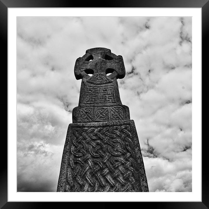 Celtic Cross Framed Mounted Print by Steve Purnell