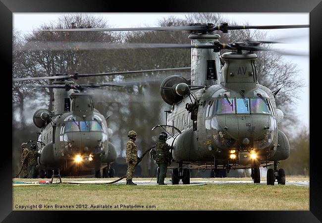 Two Chinooks Framed Print by Oxon Images