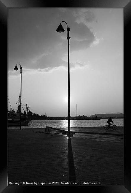 Lighting post shadow Framed Print by Alfani Photography